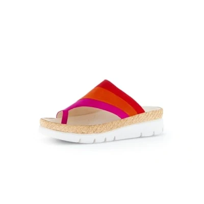 Image of Gabor Tbar sandals, Women&#039;s, Size: 65, Pink/pumpkin/fire shoes