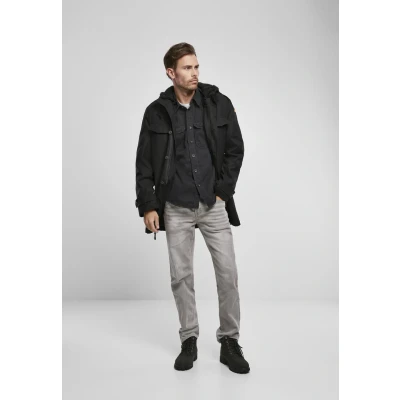 Image of Brandit Men&#039;s Bw Parka Flag, Black, 46