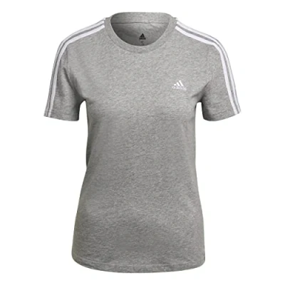 Image of adidas Sportswear Print Tshirt, Women&#039;s, Size: Large, Medium grey heather white