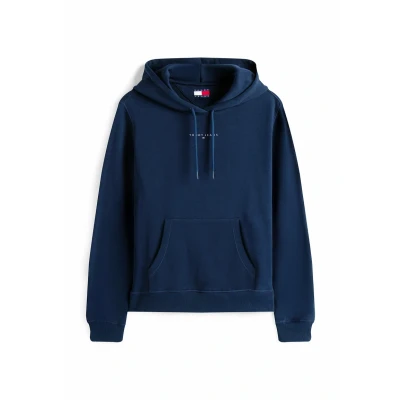 Image of Tommy Jeans Linear Hoodie, Women&#039;s, Size: 22, Dark night navy