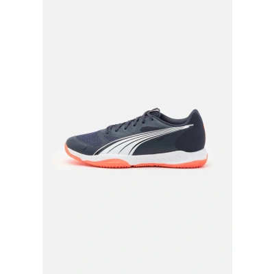 Image of Puma Unisex&#039;s Eliminate Turbo Indoor Court Shoe, Parisian Night White Glowing Red, 13 UK