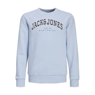 Image of Jack &amp; Jones Junior Jjecaleb Varsity CREW NECK Sweatshirt for kids, Size: 6y, Chambray blue