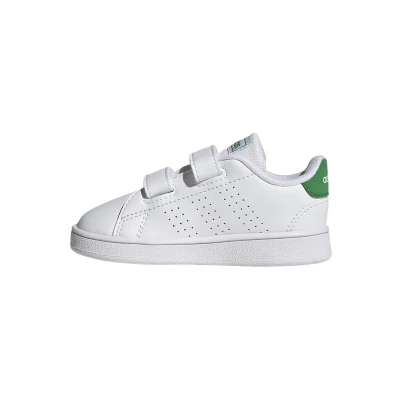 Image of adidas Sportswear Advantage Baby shoes for kids, Size: 8K, cloud white green High quality imitation leather