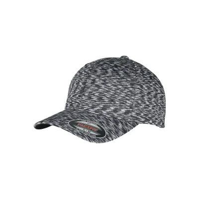 Image of Flexfit Stripes Melange Baseball Cap, Dark Gray Melange, S M