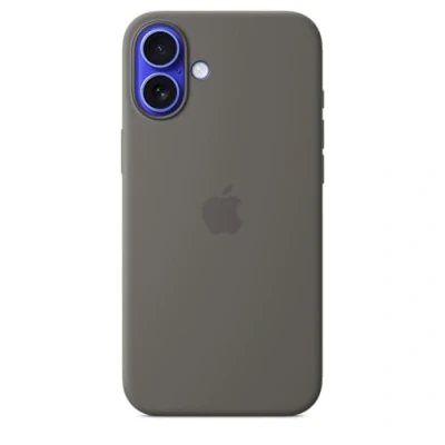 Image of Apple Silicone Back Cover Grey MagSafe iPhone 16 Plus