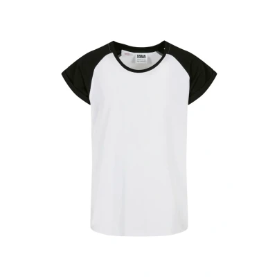Image of Urban Classics Contrast Raglan Print Tshirt for kids, Size: 5 6y, White black