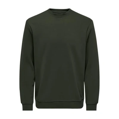Image of ONLY &amp; SONS Men&#039;s Onsconnor Reg Crew Neck Sweat Noos Sweatshirt, Rosin, XS