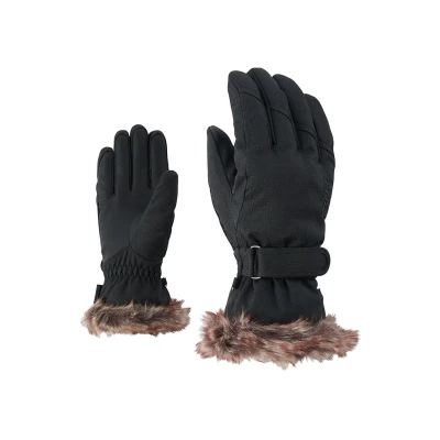 Image of Ziener Women&#039;s Kim lady glove ski gloves/winter sports warm, breathable, black (black stru), 7