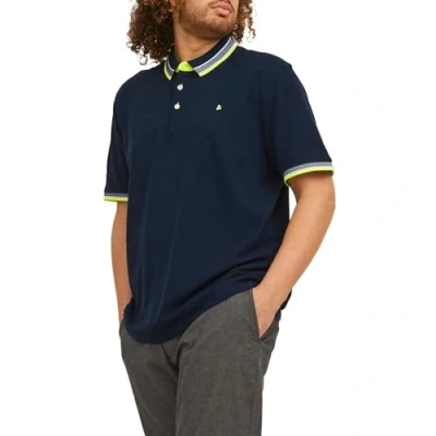 Image of Jack &amp; Jones Jjepaulos Polo shirt dunkelblau3, Men&#039;s, Size: 4XL, Dunkelblau 3