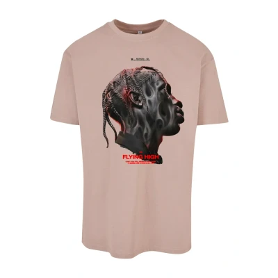 Image of Upscale by Mister Tee Flying HIGH Oversize Overs Print Tshirt, Men&#039;s, Size: Large, Duskrose