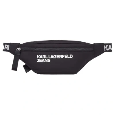 Image of Karl Lagerfeld Jeans Essential Bumbag Unisex Bum bag, Size: One Size, Black