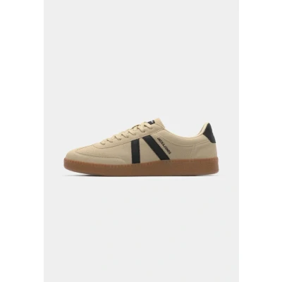 Image of JACK &amp; JONES JFWKIRK International Campaign Men&#039;s Lace Up Trainers, Plaza Taupe Anthracite, 12 UK