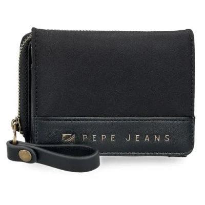 Image of Pepe Jeans Morgan Wallet with Coin Purse, One Size, Black/White, Purse