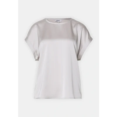 Image of ONLY Women&#039;s Onllieke S/S Satin Mix Top WVN Noos Short Sleeved Blouse, Purple, L