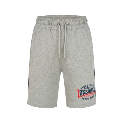 Image of Lonsdale Normale Passform SAN Tracksuit bottoms, Men&#039;s, Size: XL, Marl grey navy red