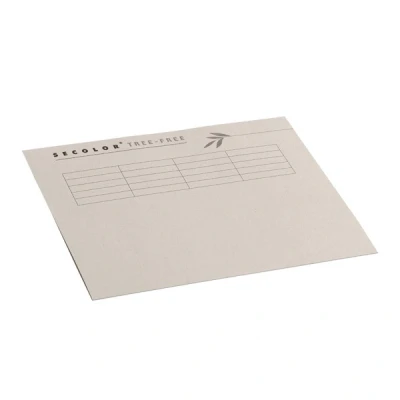 Image of Jalema Secolor Tree Free grey folio landscape inlay folder with line print and tab border (10 pack)