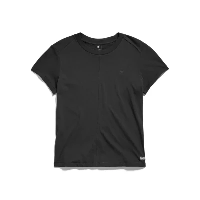 Image of G STAR Women&#039;s Front Seam Top T Shirt, Black (Dk D24499 4107 6484), XXS