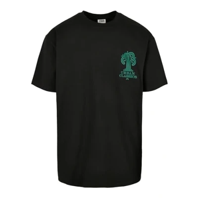 Image of Urban Classics TREE LOGO Print Tshirt, Men&#039;s, Size: 5XL, Black
