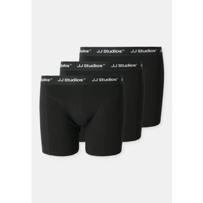 Image of Jack &amp; Jones Jacsoho Solid Trunks 3 PACK Pants, Men&#039;s, Size: 2XL, Black