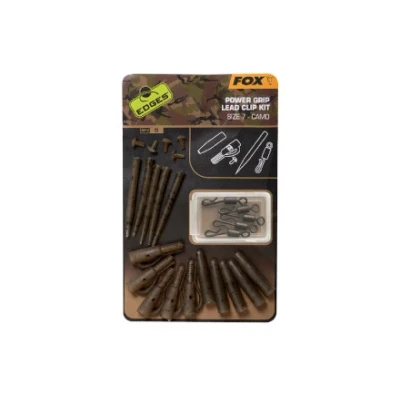 Image of Fox Edges Camo Power Grip Lead Clip kit size 7 5 pieces Carp hooklink material
