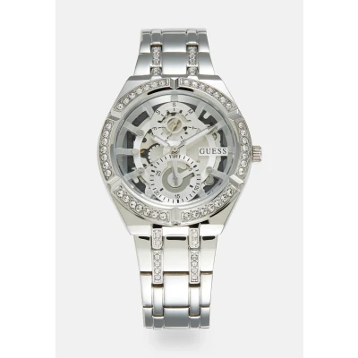 Image of Guess Allara Watch silvercoloured, Women&#039;s, Size: One Size, Silver coloured