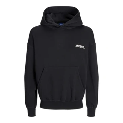 Image of Jack &amp; Jones Jorroxbury BACK Hoodie, Men&#039;s, Size: XL, Black