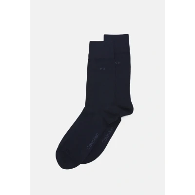 Image of Calvin Klein 2 Pack Premium Combed Cotton Socks, Navy 8.5 11 Navy, 9