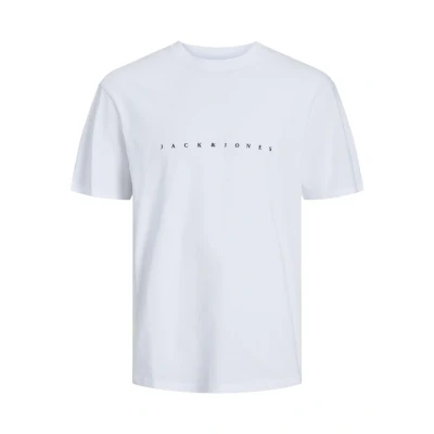 Image of Jack &amp; Jones Jjestar TEE Print Tshirt, Men&#039;s, Size: 3XL, White