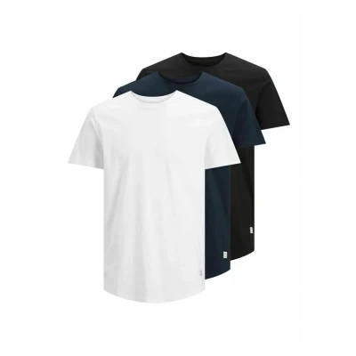 Image of JACK &amp; JONES Men&#039;s T Shirt, White Navy Black, XL
