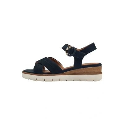 Image of Tamaris Platform sandals, Women&#039;s, Size: 3.5, Navy Leather