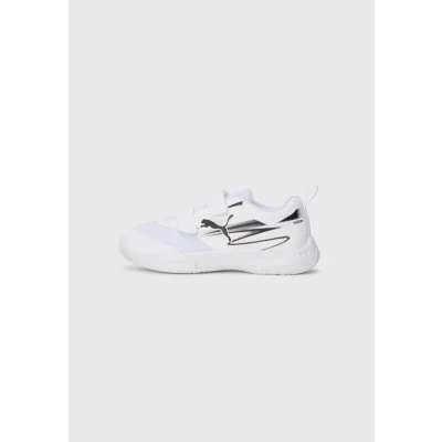 Image of Puma Unisex Kid&#039;s Varion Ii V Jr Indoor Court Shoe, White Black, 11 UK