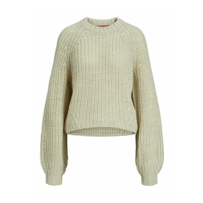 Image of JJXX Kelly Chunky CREW NECK Jumper, Women&#039;s, Size: Small, Bone white