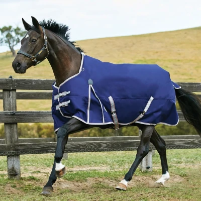 Image of Weatherbeeta ComFiTec Essential Standard Medium 220g Navy/Silver/Red
