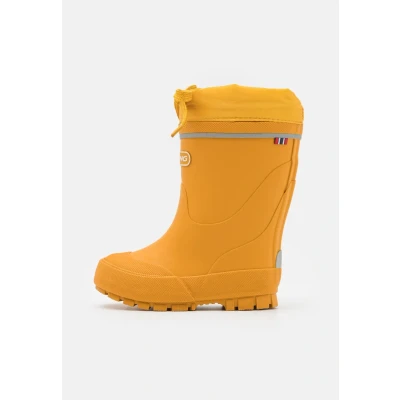 Image of Viking Jolly Thermo Unisex Wellies for kids, Size: 4, Mustard Synthetics