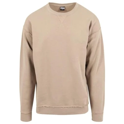 Image of Urban Classics OPEN EDGE CREW Sweatshirt, Men&#039;s, Size: Medium, Warm sand