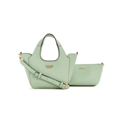 Image of Guess Helina MINI TOTE SET Handbag, Women&#039;s, Size: One Size, Celadon