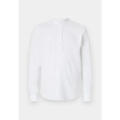 Image of Only &amp; Sons Men&#039;s Onscaiden Ls Half Placket Linen Shirt, White, L