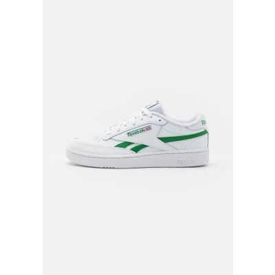 Image of Reebok Classic CLUB C Revenge Unisex Trainers, Size: 3, Footwear white/glen green Leather and textile