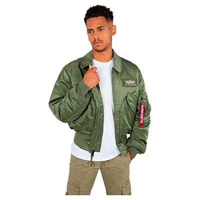 Image of Alpha Industries Bomber Jacket CWU 45 sage green S