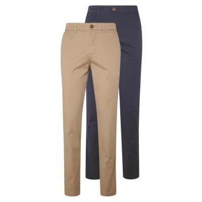 Image of Jack &amp; Jones 2 PACK Chinos, Men&#039;s, Size: 34x32, Beige/navy blazer