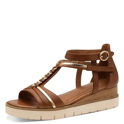Image of Tamaris Platform sandals, Women&#039;s, Size: 38, Cognac shoes