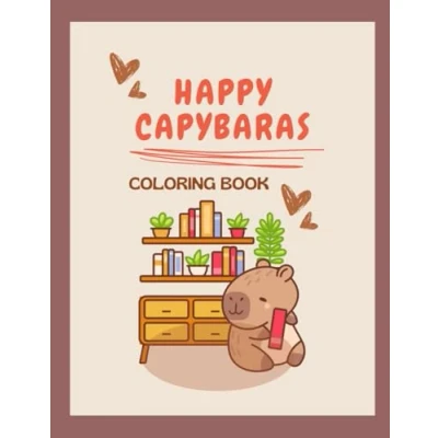 Image of Happy Capybaras Coloring Book