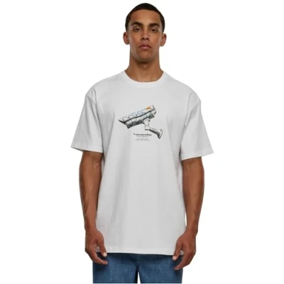 Image of Upscale by Mister Tee CCTV Oversize Print Tshirt, Men&#039;s, Size: 5XL, White