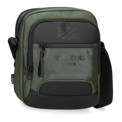 Image of Pepe Jeans Men&#039;s Bromley Luggage messenger bag, Green, One Size, Large shoulder bag