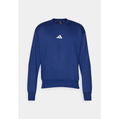 Image of adidas Sportswear Essentials Feelcozy Sweatshirt, Men&#039;s, Size: XS, Dark blue/white