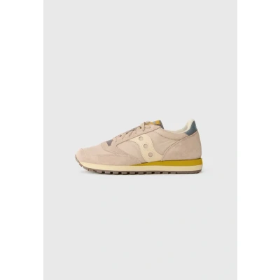 Image of Saucony JAZZ Original Unisex Trainers, Size: 8, Beige/yellow shoes