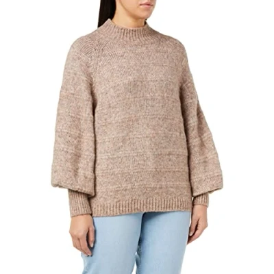 Image of ONLY Celina LIFE L/S HIGH CC Jumper chestnut, Women&#039;s, Size: XL, Chestnut
