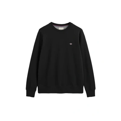 Image of GANT REG Shield Cneck Sweatshirt, Men&#039;s, Size: Large, Black