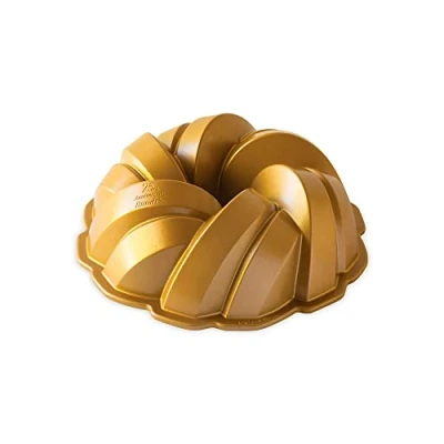 Image of Nordic Ware Turban / bake form Braided Bundt Gold cast aluminum ø 27 cm 3.5 liter