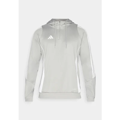 Image of adidas Performance TIRO24 HOOD Hoodie, Men&#039;s, Size: XXL, Grauweiss